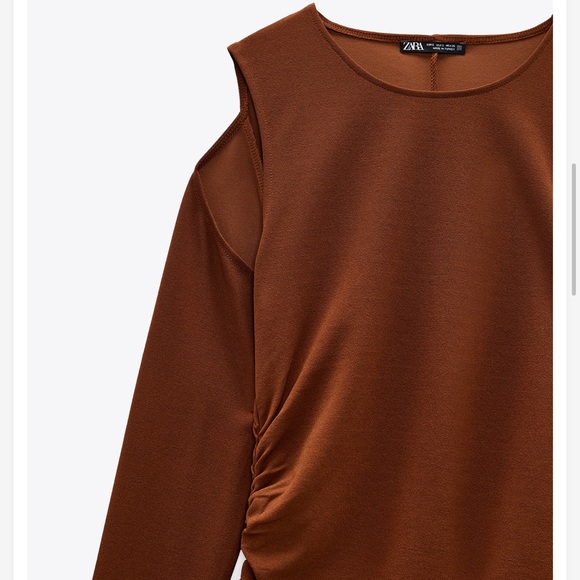 Zara Cut Out Ruched Dress - Picture 7 of 9